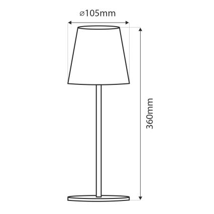 Επιτραπέζια λάμπα αφής dimming LED LED/5W/5V USB 1200 mAh λευκό