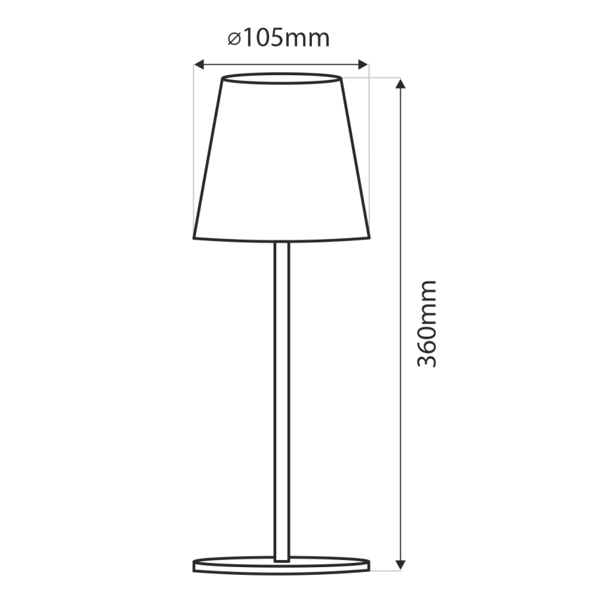 Επιτραπέζια λάμπα αφής dimming LED LED/5W/5V USB 1200 mAh λευκό