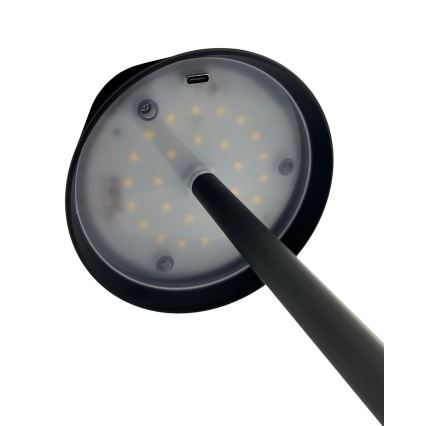 Επιτραπέζια λάμπα αφής dimming LED LED/5W/5V USB 1200 mAh μαύρο