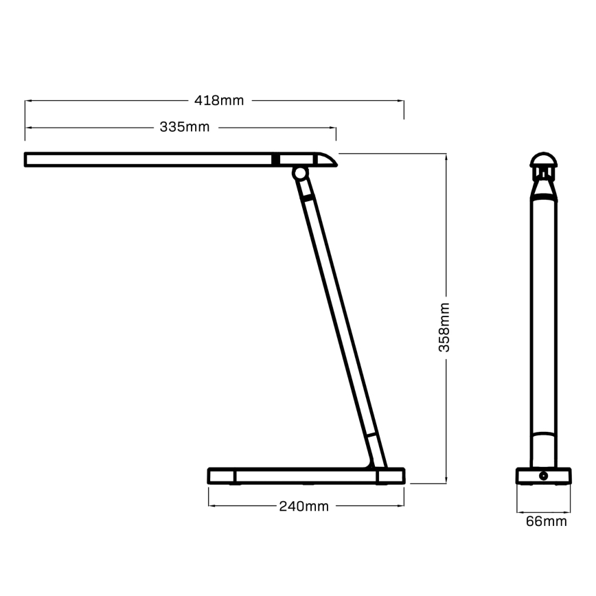 Επιτραπέζια λάμπα αφής dimming LED MADERA LED/7W/230V USB λευκό