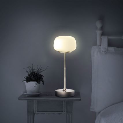 Επιτραπέζια λάμπα αφής dimming LED RIMINI LED/2W/5V USB 2000 mAh χρυσό/λευκό