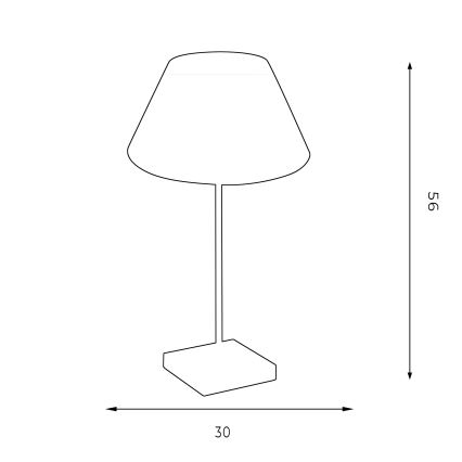 Επιτραπέζια λάμπα με θύρα USB 1xE27/60W/230V λευκό