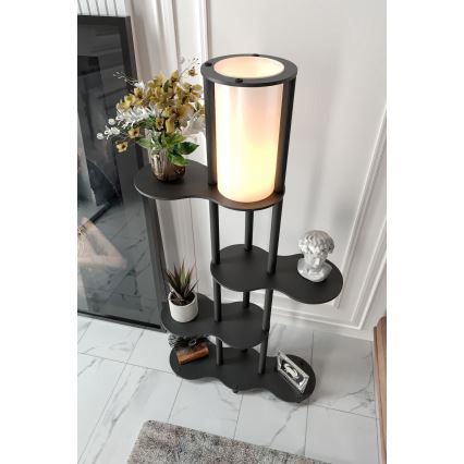 Επιτραπέζια λάμπα με ράφια NOTO 1xE27/40W/230V μαύρη