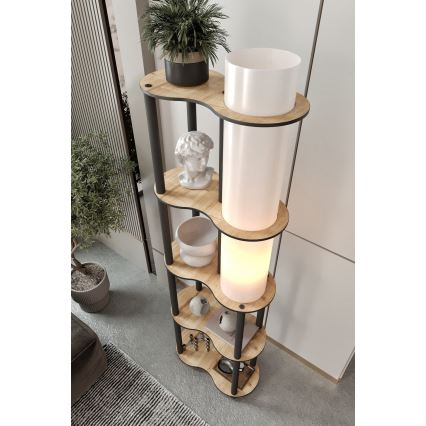 Επιτραπέζια λάμπα με ράφια NOTO 1xE27/40W/230V μπεζ/μαύρη