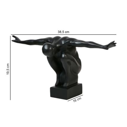 Επιτραπέζιο διακοσμητικό 25x41x20 cm ρητίνη/μαύρο