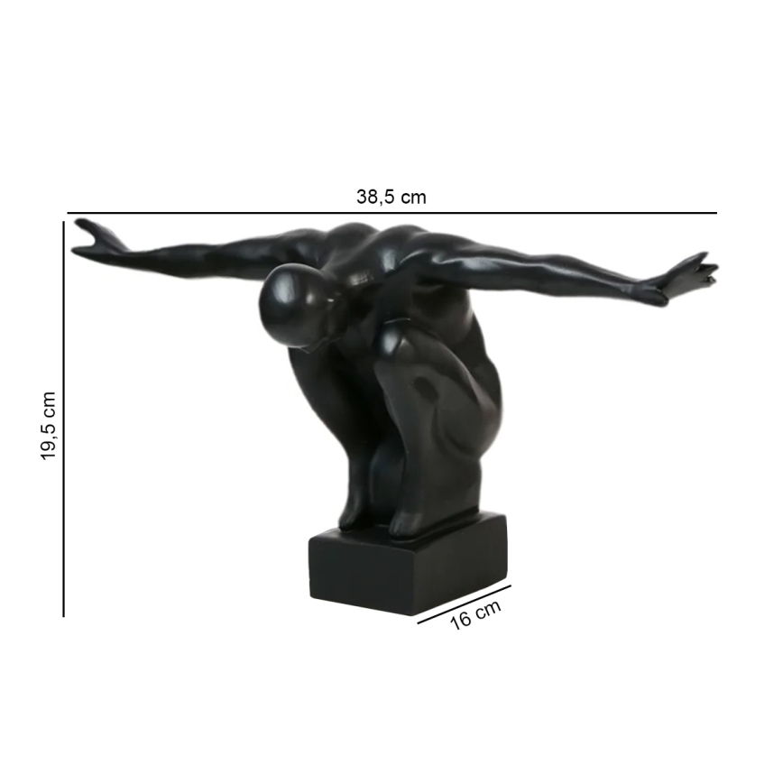 Επιτραπέζιο διακοσμητικό 25x41x20 cm ρητίνη/μαύρο