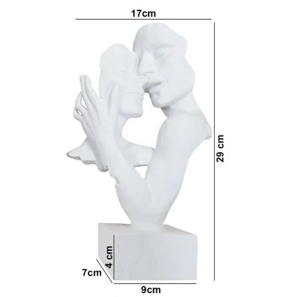 Επιτραπέζιο διακοσμητικό 29x9x17 cm ρητίνη/λευκό
