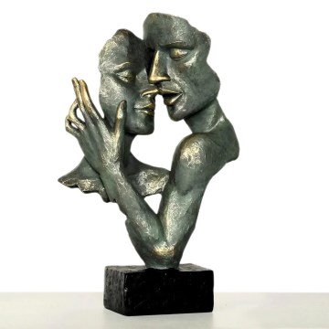 Επιτραπέζιο διακοσμητικό 31,5x9,5x19 cm ρητίνη/πατίνα