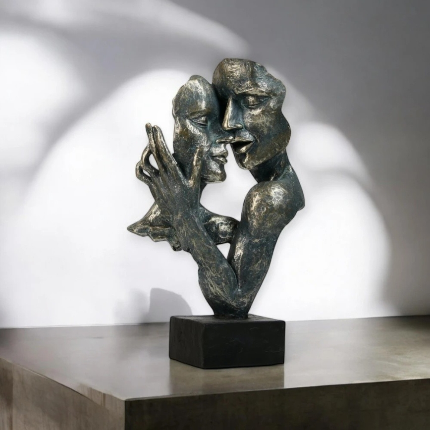 Επιτραπέζιο διακοσμητικό 31,5x9,5x19 cm ρητίνη/πατίνα