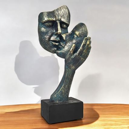 Επιτραπέζιο διακοσμητικό 35x22x13 cm ρητίνη/πατίνα