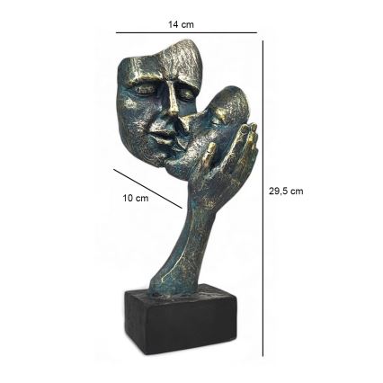 Επιτραπέζιο διακοσμητικό 35x22x13 cm ρητίνη/πατίνα