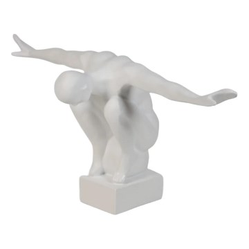 Επιτραπέζιο διακοσμητικό από ρητίνη, 20x16x41 cm, λευκό