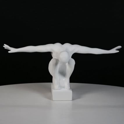 Επιτραπέζιο διακοσμητικό από ρητίνη, 20x16x41 cm, λευκό