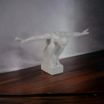 Επιτραπέζιο διακοσμητικό από ρητίνη, 20x16x41 cm, λευκό