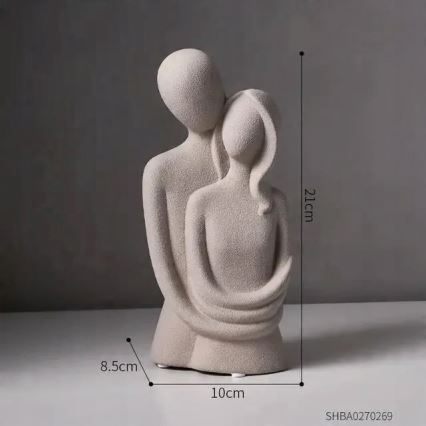 Επιτραπέζιο κεραμικό διακοσμητικό 20x9,5x7,5 cm σε γκρι