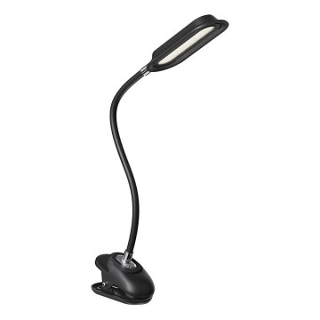 Επιτραπέζιο ρυθμιζόμενο φωτιστικό LED+CCT με κλιπ CLIP LED/7,5W/230V 3000/4200/5000K μαύρο