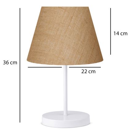 Επιτραπέζιο φωτιστικό AYD 1xE27/40W/230V καφέ/άσπρο