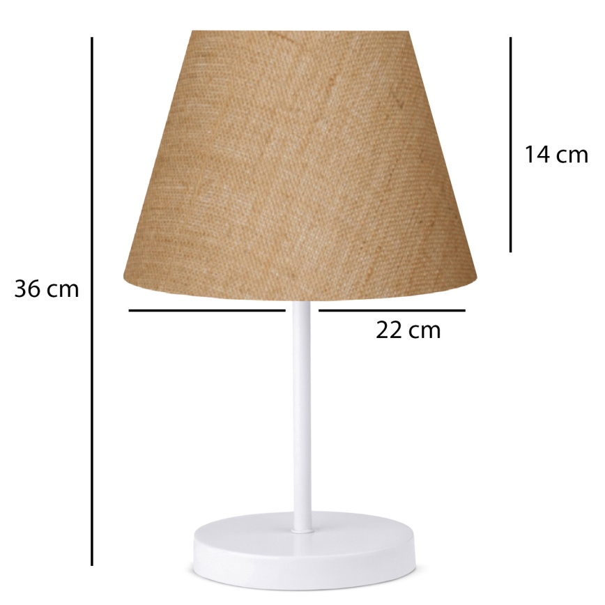 Επιτραπέζιο φωτιστικό AYD 1xE27/40W/230V καφέ/άσπρο