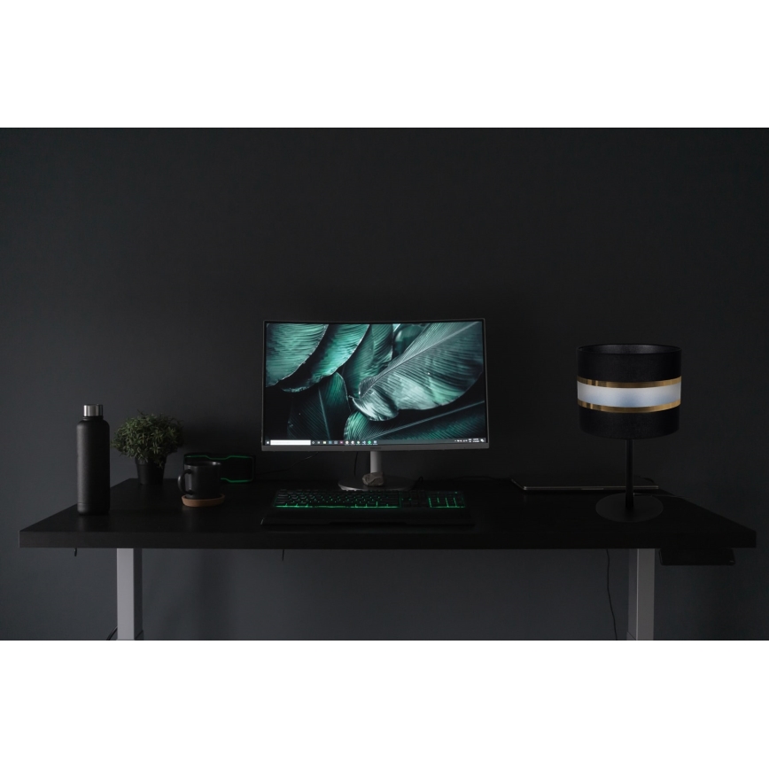 Επιτραπέζιο φωτιστικό CORAL 1xE27/60W/230V μαύρο