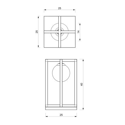 Επιτραπέζιο φωτιστικό DIEGO 1xE14/40W/230V μαύρο