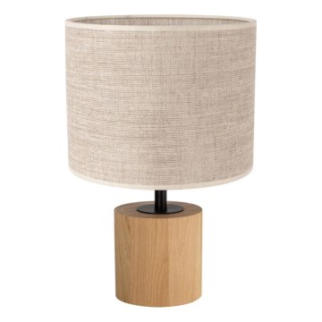 Επιτραπέζιο φωτιστικό KRETA 1xE27/25W/230V δρυς/μπεζ δρυς