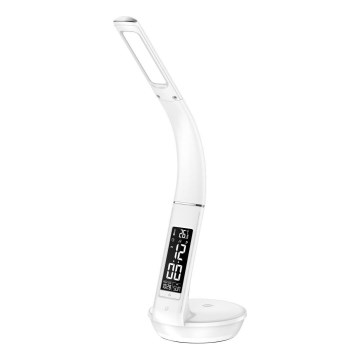 Επιτραπέζιο φωτιστικό LED Dimmable με ασύρματη φόρτιση Qi 5W και οθόνη LED/6W/230V 3000/4000/6000K λευκό