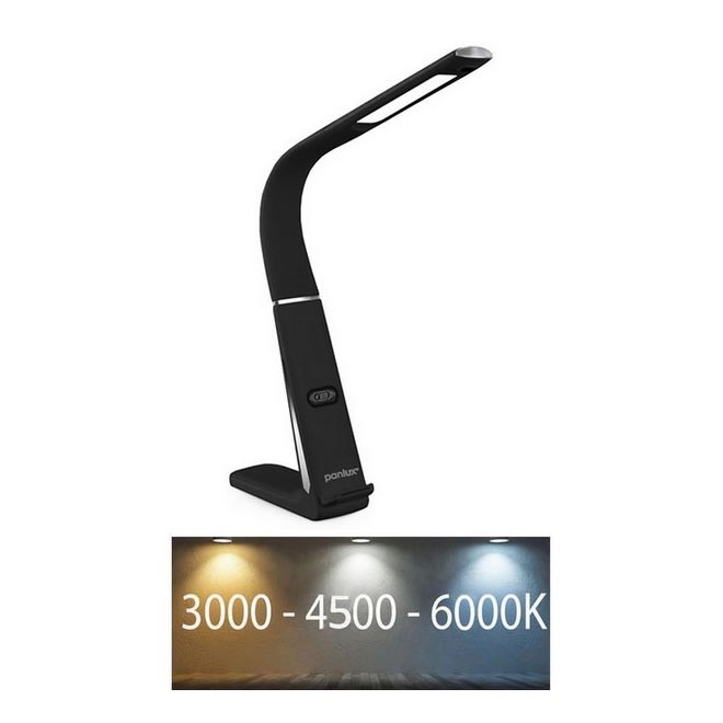 Επιτραπέζιο φωτιστικό LED Dimmable με ασύρματη φόρτιση και αισθητήρας LORD EVO LED/8W/230V 3000K/4500K/6000K μαύρο