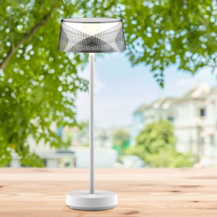 LED Dimming αφής Εξωτερικού χώρου Επιτραπέζιο φωτιστικό CASABLANCA LED/3,4W/5V USB 3600 mAh IP44 λευκό