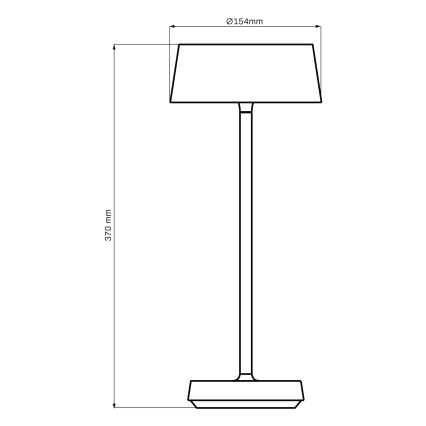 LED Dimming αφής Εξωτερικού χώρου Επιτραπέζιο φωτιστικό CASABLANCA LED/3,4W/5V USB 3600 mAh IP44 λευκό
