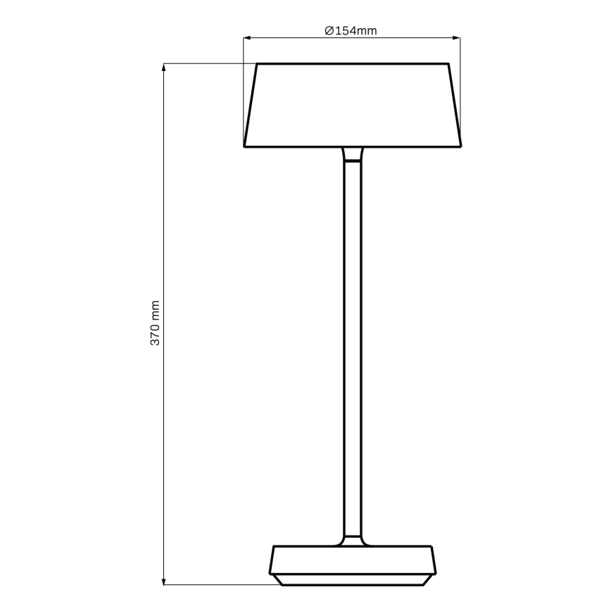 LED Dimming αφής Εξωτερικού χώρου Επιτραπέζιο φωτιστικό CASABLANCA LED/3,4W/5V USB 3600 mAh IP44 λευκό