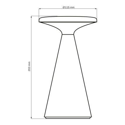 LED Dimming αφής Εξωτερικού χώρου Επιτραπέζιο φωτιστικό PAROS LED/1,8W/5V USB 1800 mAh IP44 μαύρο