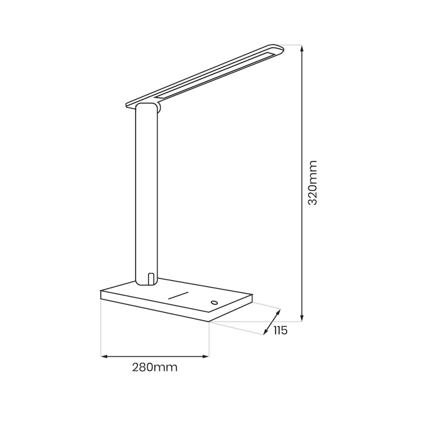 Επιτραπέζιο φωτιστικό LED ντιμαριζόμενο POST LED/5W/5V 3000-6500K λευκό