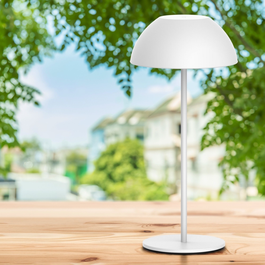 LED Dimming αφής Εξωτερικού χώρου Επιτραπέζιο φωτιστικό TANZANIA LED/1,8W/5V USB 1800 mAh IP44 λευκό