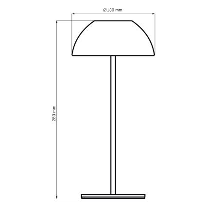 LED Dimming αφής Εξωτερικού χώρου Επιτραπέζιο φωτιστικό TANZANIA LED/1,8W/5V USB 1800 mAh IP44 λευκό