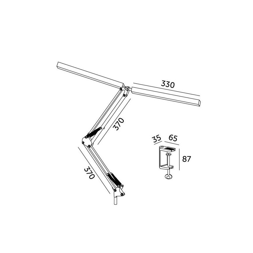 Επιτραπέζιο φωτιστικό LED ντιμαριζόμενο TENUIX DUO 2xLED/14W/230V 3000-6000K λευκό