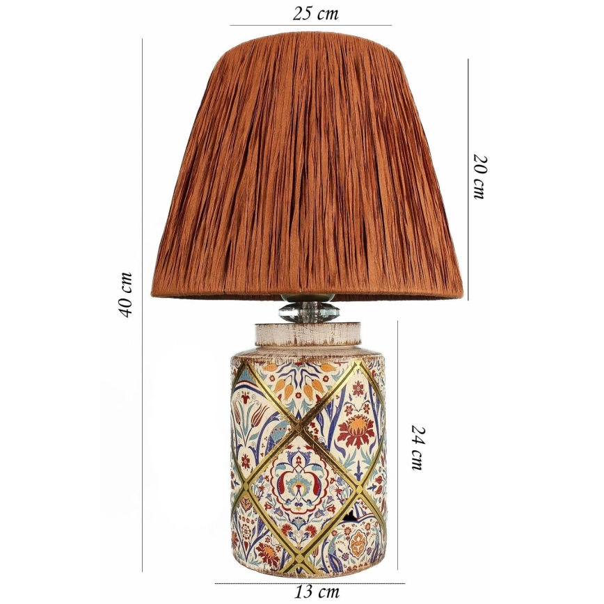 Επιτραπέζιο φωτιστικό RAMZES 1xE27/40W/230V από ραφιές