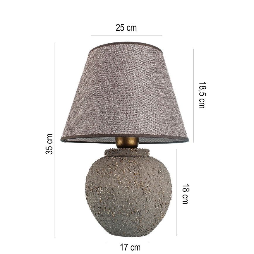 Επιτραπέζιο φωτιστικό RAMZES 1xE27/40W/230V καφέ