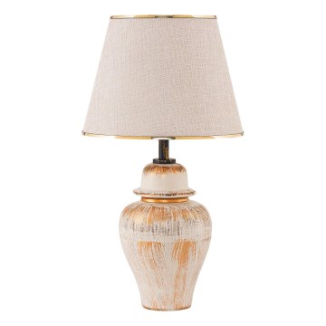 Επιτραπέζιο φωτιστικό RAMZES 1xE27/40W/230V κρεμ/χρυσό