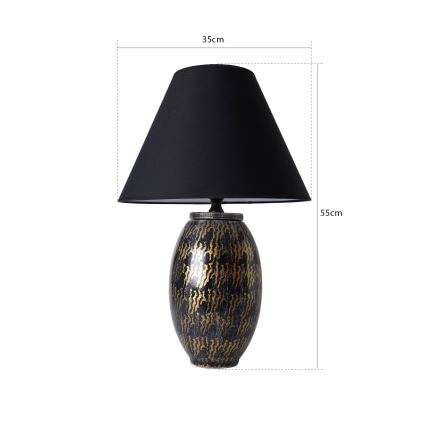 Επιτραπέζιο φωτιστικό RAMZES 1xE27/40W/230V μαύρο