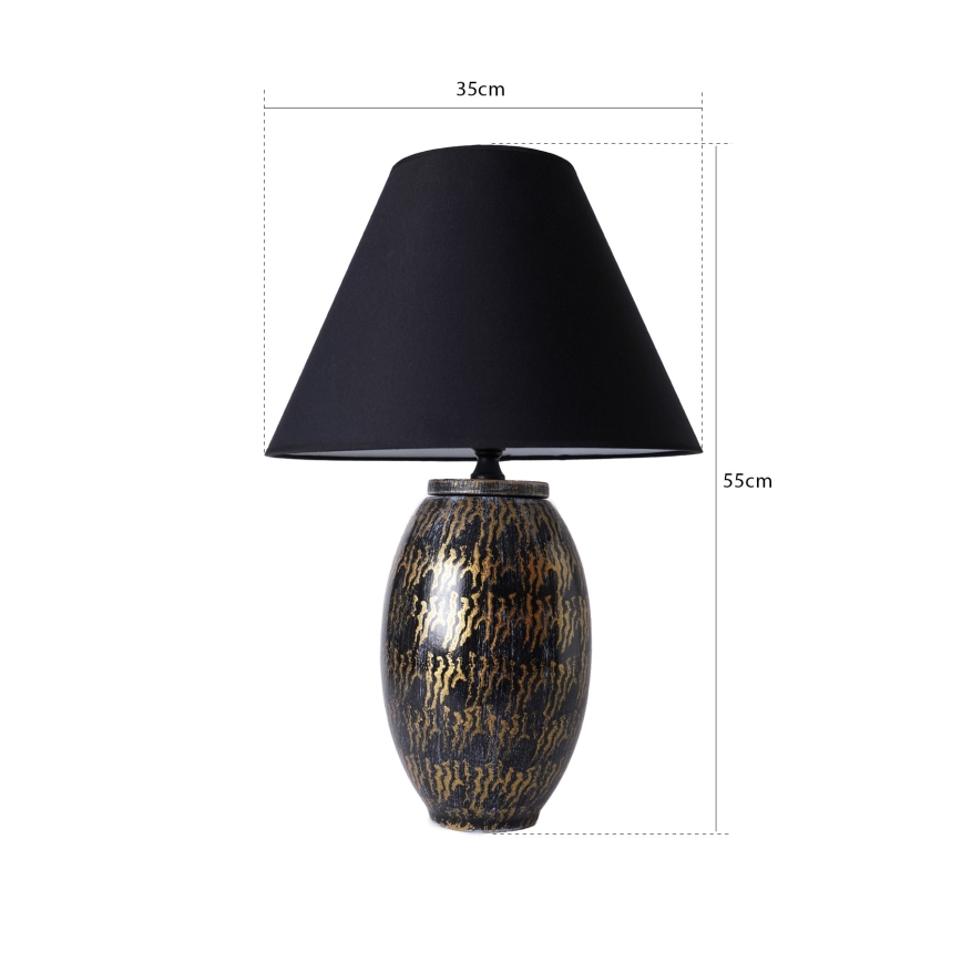 Επιτραπέζιο φωτιστικό RAMZES 1xE27/40W/230V μαύρο