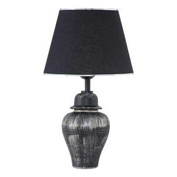 Επιτραπέζιο φωτιστικό RAMZES 1xE27/40W/230V μαύρο/ασημί