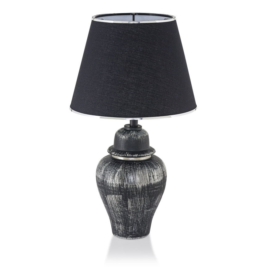 Επιτραπέζιο φωτιστικό RAMZES 1xE27/40W/230V μαύρο/ασημί