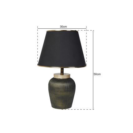 Επιτραπέζιο φωτιστικό RAMZES 1xE27/40W/230V μαύρο/χρυσό