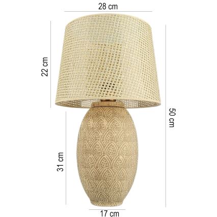 Επιτραπέζιο φωτιστικό RAMZES 1xE27/40W/230V χρυσό