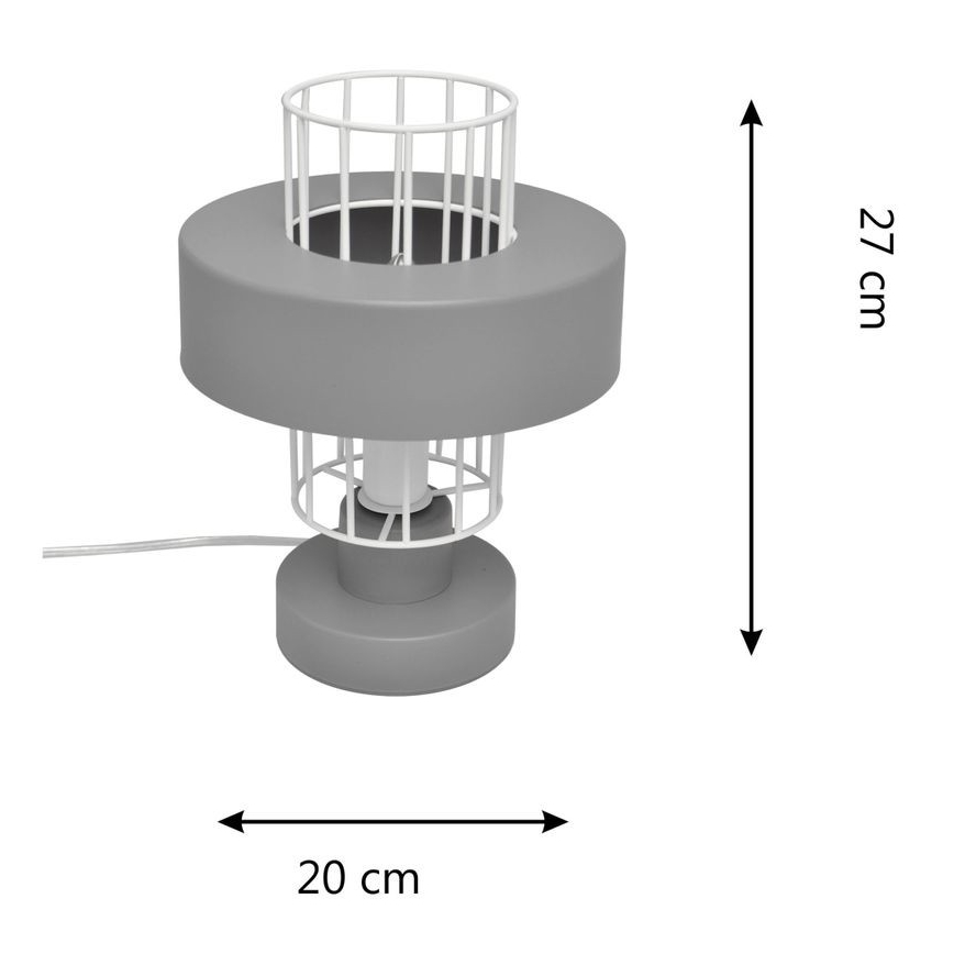 Επιτραπέζιο φωτιστικό VOLTA 1xE27/15W/230V γκρι