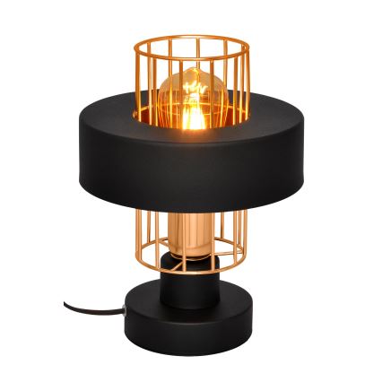 Επιτραπέζιο φωτιστικό VOLTA 1xE27/15W/230V μαύρο/χρυσαφί