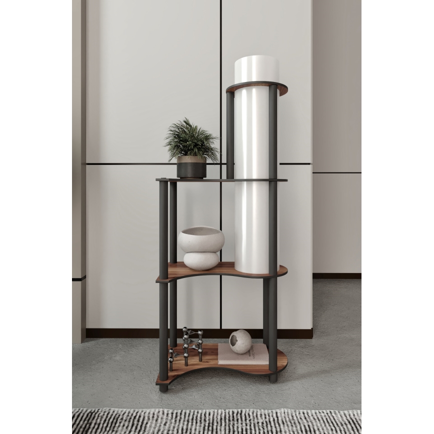 Επιτραπέζιο φωτιστικό με ράφια NOTO 1xE27/40W/230V καφέ/μαύρο