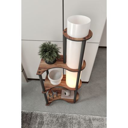 Επιτραπέζιο φωτιστικό με ράφια NOTO 1xE27/40W/230V καφέ/μαύρο