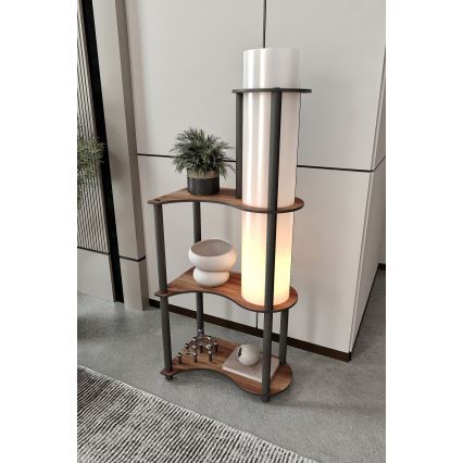 Επιτραπέζιο φωτιστικό με ράφια NOTO 1xE27/40W/230V καφέ/μαύρο