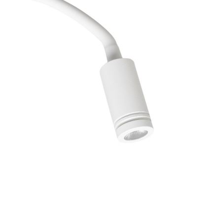 Ευέλικτο επιτοίχιο φωτιστικό LED με USB BASE 1xLED/8W+1xLED/2W/230V λευκό